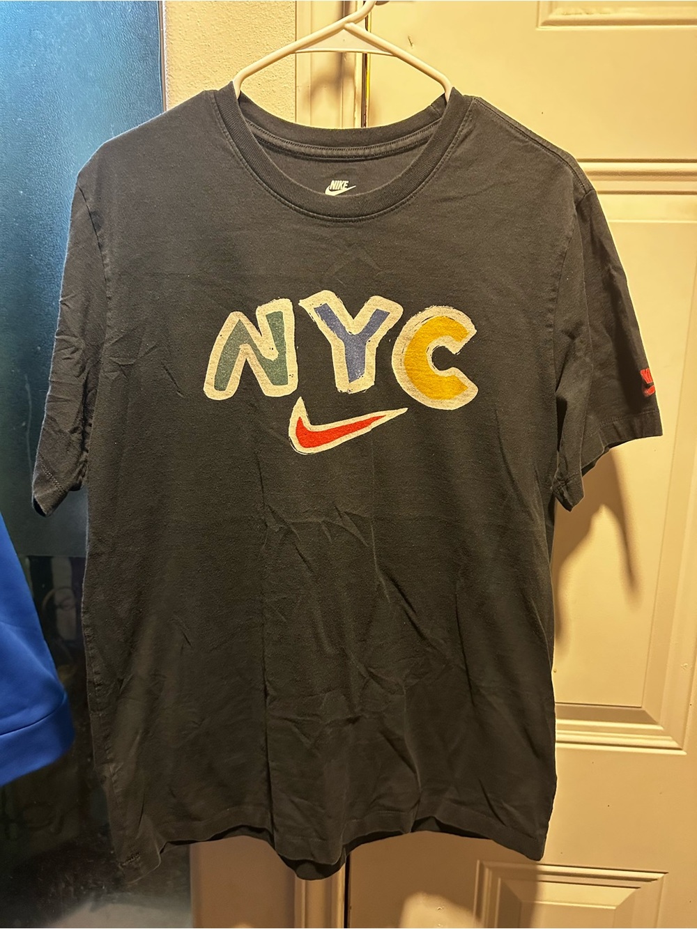 Nike NYC New York Graphic T-Shirt Size L Black Short Sleeve